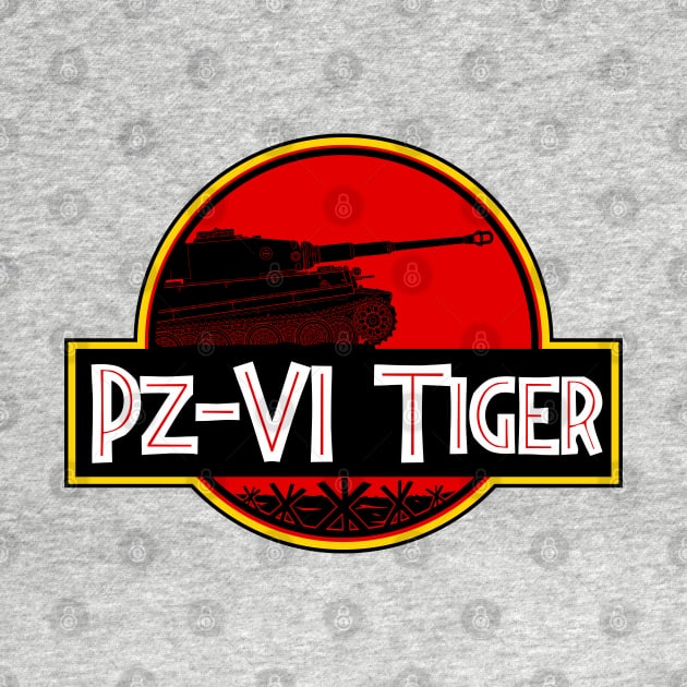 German Pz-VI Tiger tank in the style of dinosaurs by FAawRay